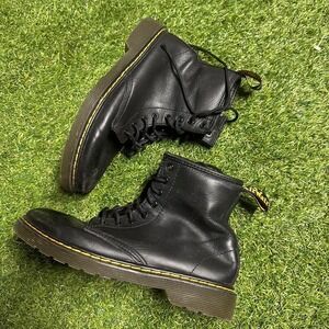 Dr. Martens 1460‎ Y Black Leather Lace Up/Zip Ankle Boots Men's Size 4 #shoes